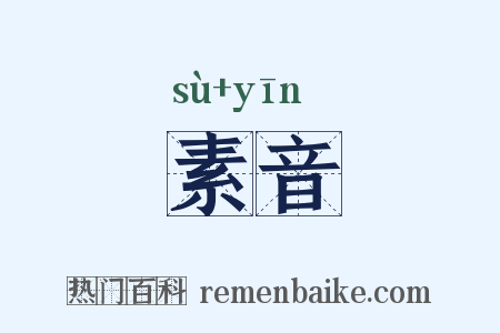 素音是什么意思的图片